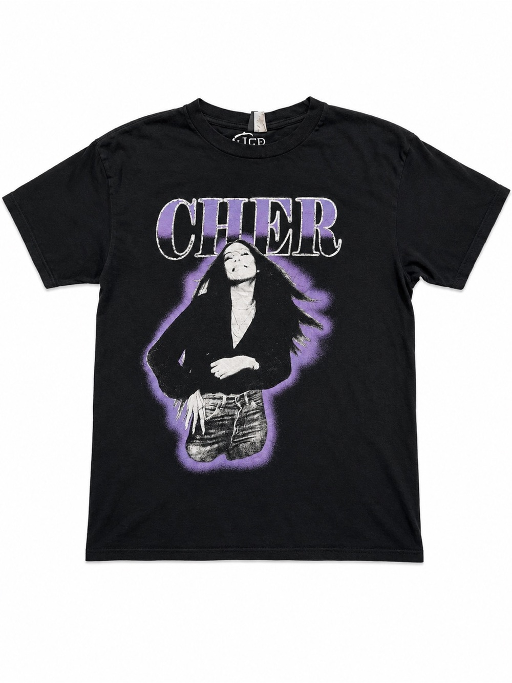 Cher Graphic Short Sleeve Tee Black Purple 2018 Eye Of Horus XS